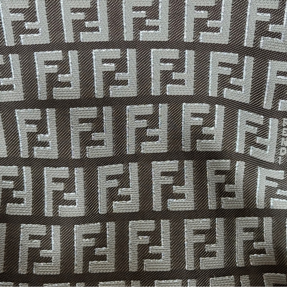 VINTAGE🤎Fendi🤎Zucchino Canvas Small Forever Bauletto Boston Bag - Picture 5 of 14